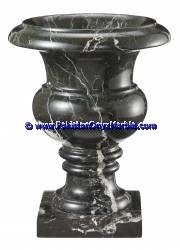 Marble Planters Outdoor Garden Black Zebra