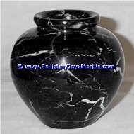 Marble Planters Outdoor Garden Black Zebra