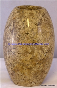 Marble Planters Outdoor Garden Fossil Corel