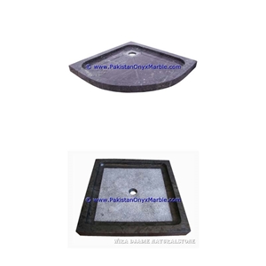 Marble Shower Tray Black and Gold , Jet Black