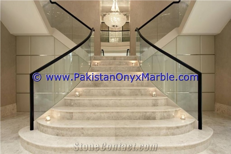 Marble Stairs Steps Risers Beige