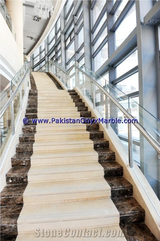 Marble Stairs Steps Risers Beige