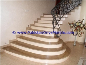 Marble Stairs Steps Risers Beige