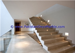 Marble Stairs Steps Risers Beige