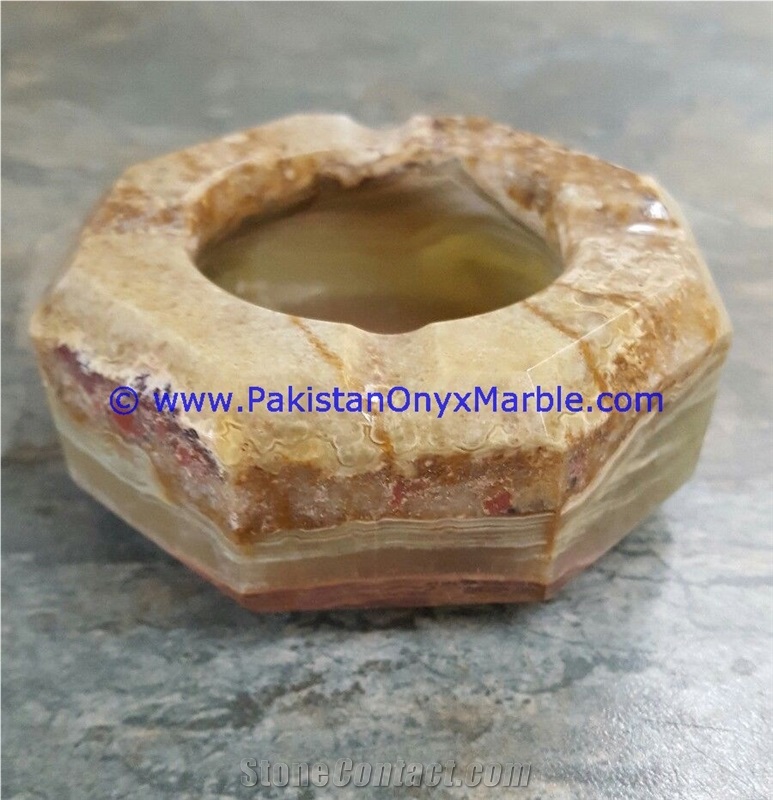 Multi Brown Onyx Handcarved Cigar Ashtrays
