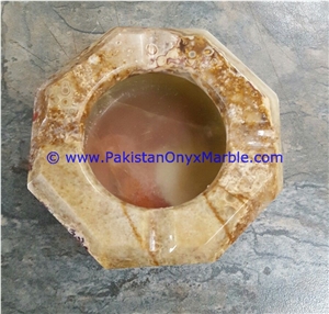Multi Brown Onyx Handcarved Cigar Ashtrays