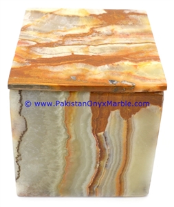 Multi Brown Onyx Rectangle Jewelry Box Trinket