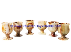 Multi Brown Onyx Wine Glasses