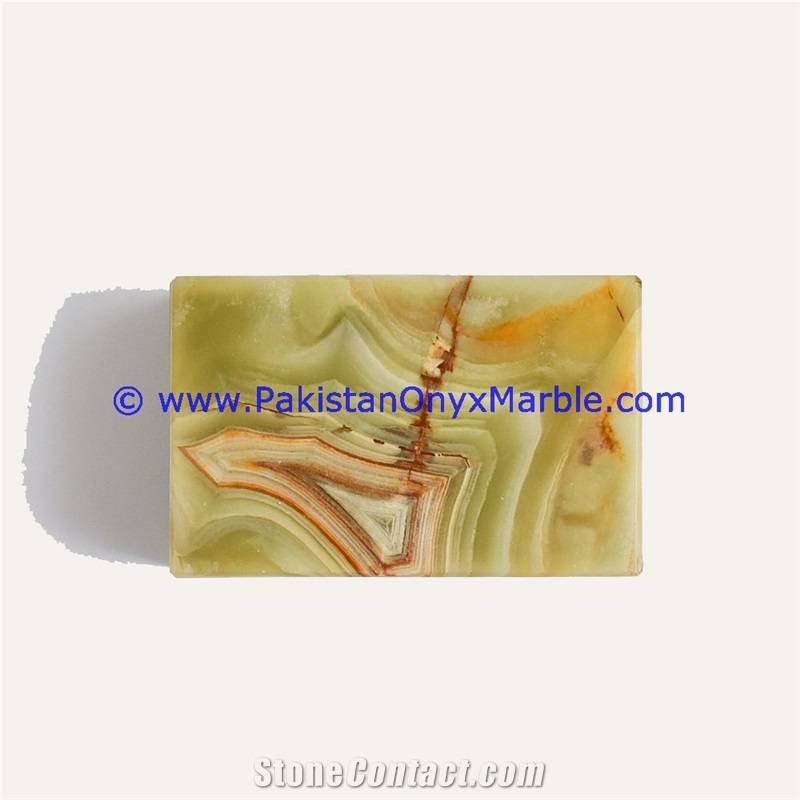 Multi Green Onyx Rectangle Jewelry Box Trinket