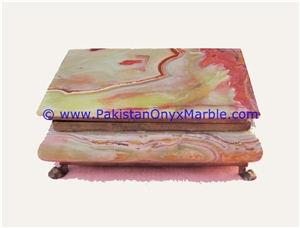 Multi Green Onyx Rectangle Jewelry Box Trinket