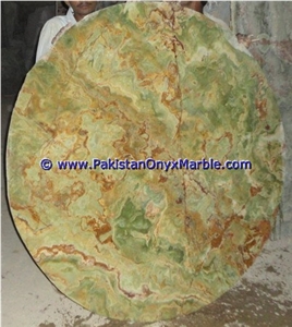 Multi Green Onyx Round Table Top