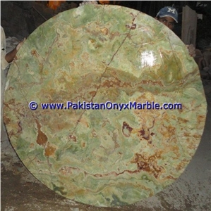 Multi Green Onyx Round Table Top
