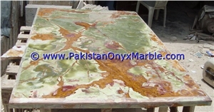 Multi Green Onyx Round Table Top