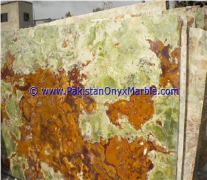 Multi Green Onyx Round Table Top