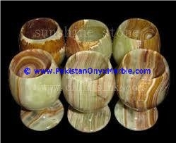 Multi Green Onyx Wine Sherry Glasses
