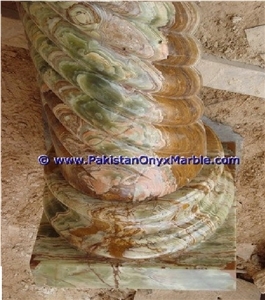 Multi Green Polished Onyx Column Multi Color Green