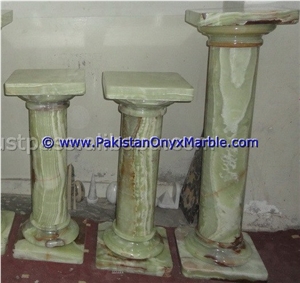 Natural Green Onyx Column Pillar