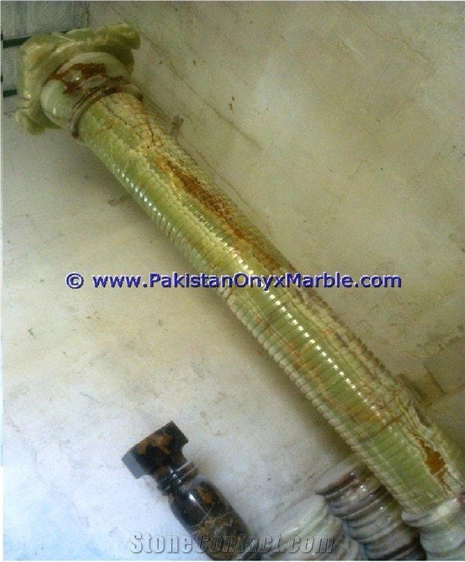 Natural Green Onyx Column Pillar