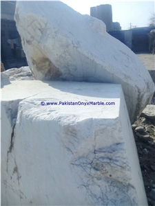 Natural Marble Blocks Ziarat White Carrara White