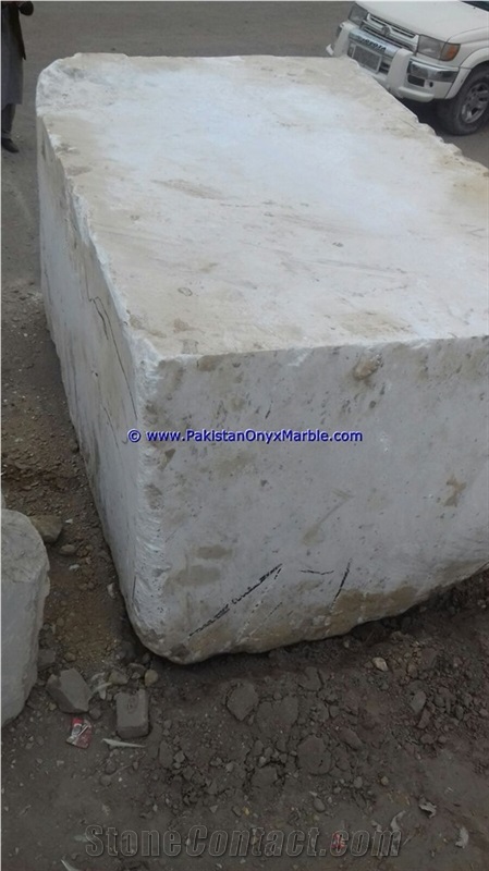 Natural Marble Blocks Ziarat White Carrara White