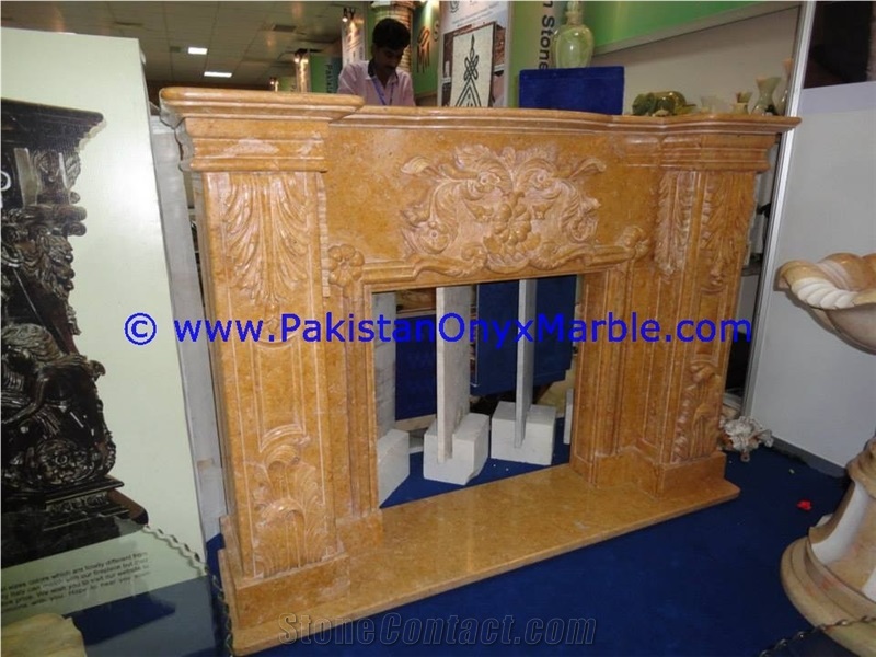 Natural Marble Fireplaces Indus Gold