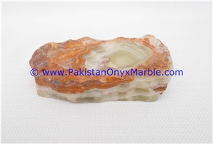 Natural Rough Rock Onyx Handcarved Cigar Ashtrays