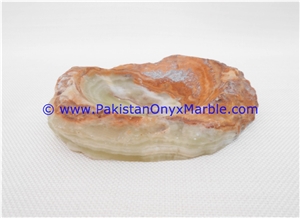 Natural Rough Rock Onyx Handcarved Cigar Ashtrays
