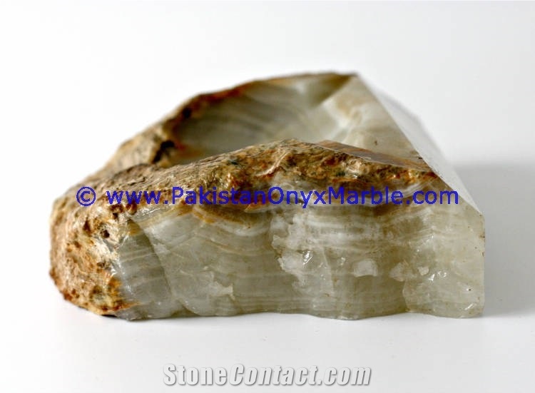 Natural Rough Rock Onyx Handcarved Cigar Ashtrays