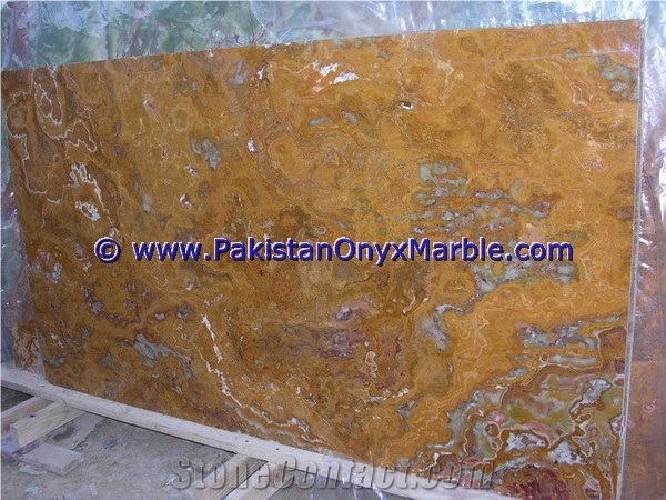 New Price Multi Brown/Golden Onyx Slab Collection