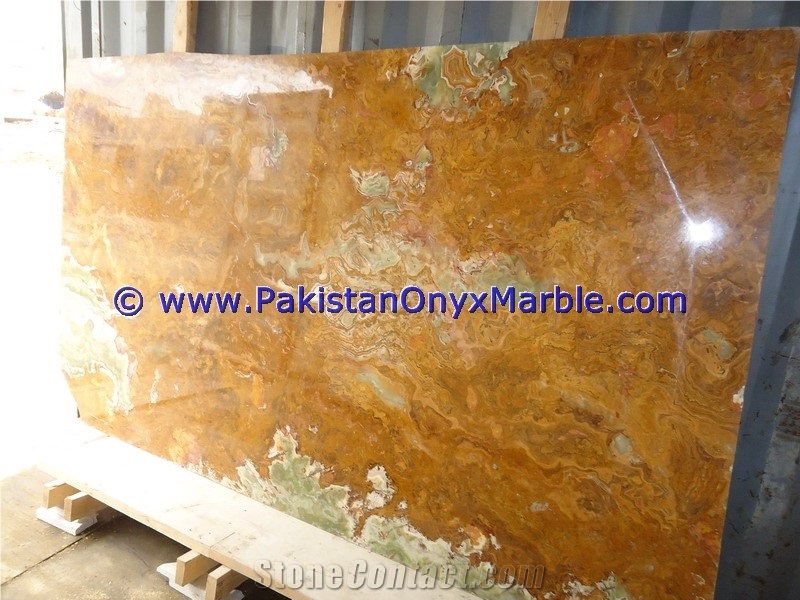 New Price Multi Brown/Golden Onyx Slab Collection