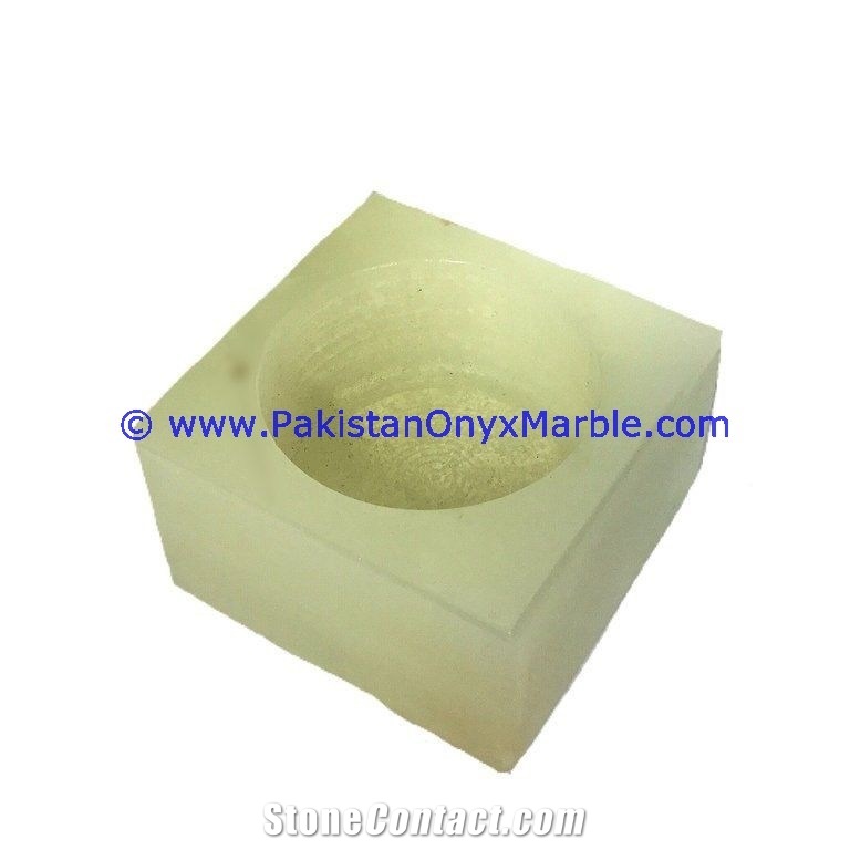 Onyx Candle Holder Cube Square Shaped