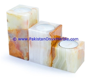 Onyx Candle Holder Cube Square Shaped