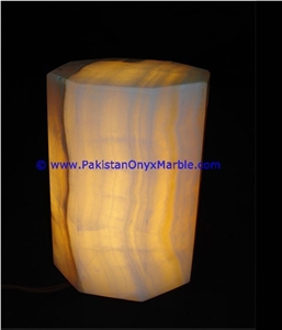 Onyx Cylinder Shaped Lamp