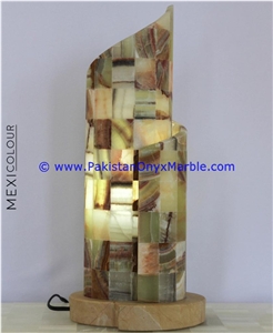 Onyx Cylinder Shaped Lamp