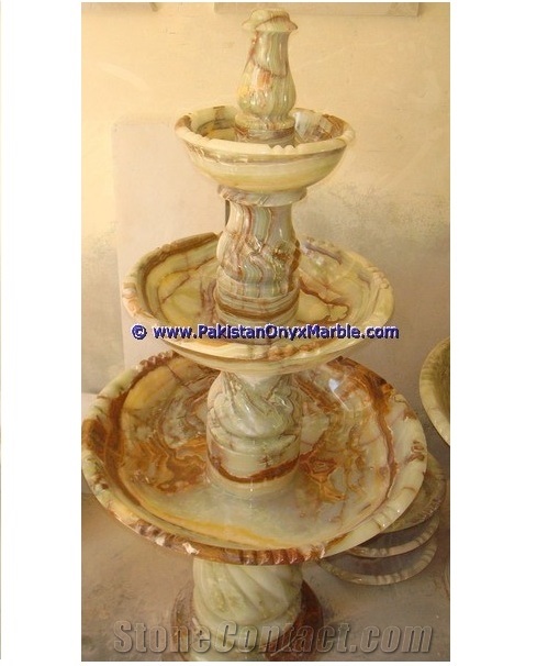 Onyx Fountains-Light Green Onyx Fountain
