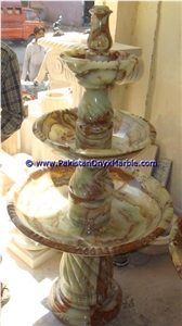 Onyx Fountains-Light Green Onyx Fountain
