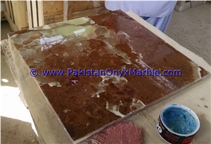 Various Sized Multi Red Onyx Countertop