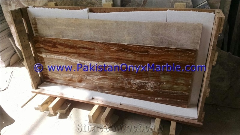 Various Sized Multi Red Onyx Countertop