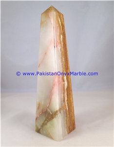 White Onyx Obelisks