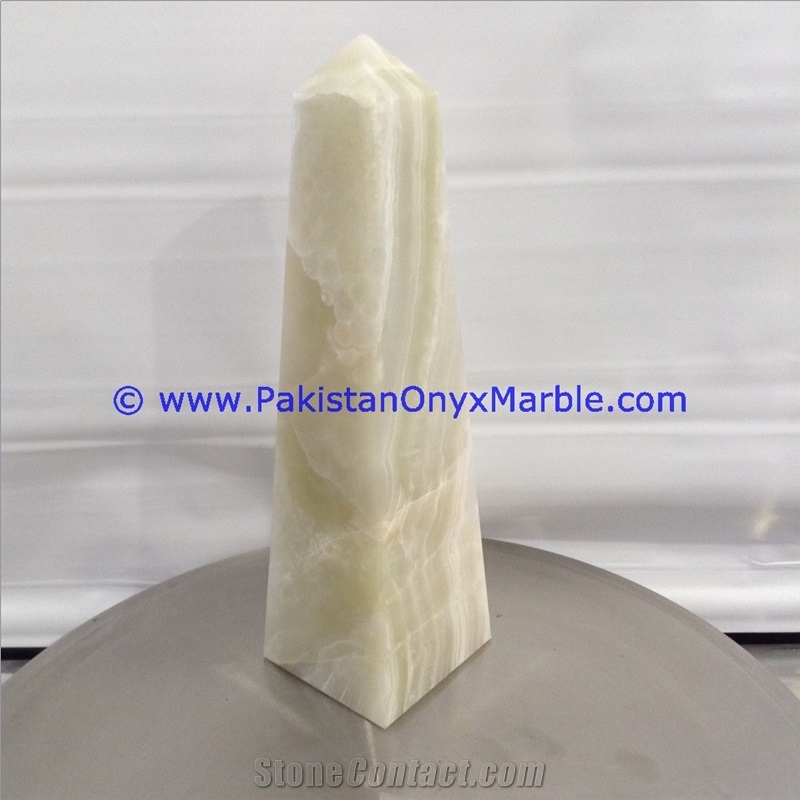 White Onyx Obelisks