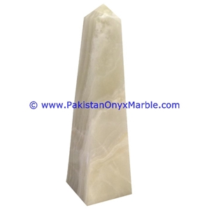 White Onyx Obelisks