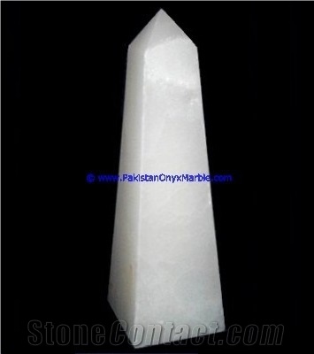 White Onyx Obelisks