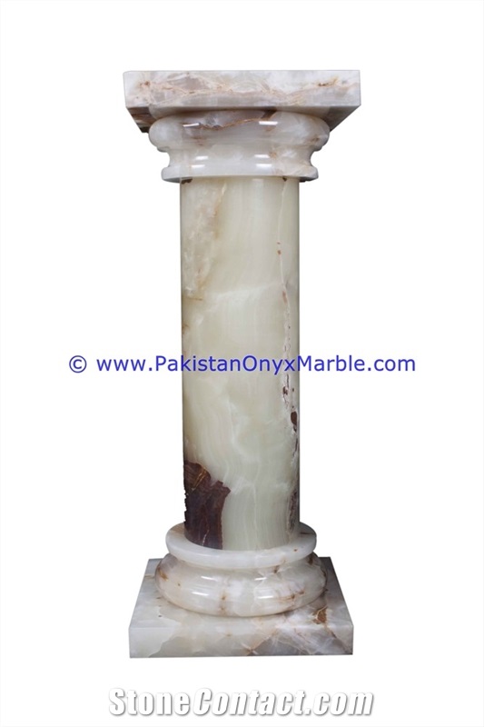 White Onyx Pillars and Columns Wholesale