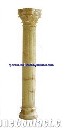White Onyx Pillars and Columns Wholesale