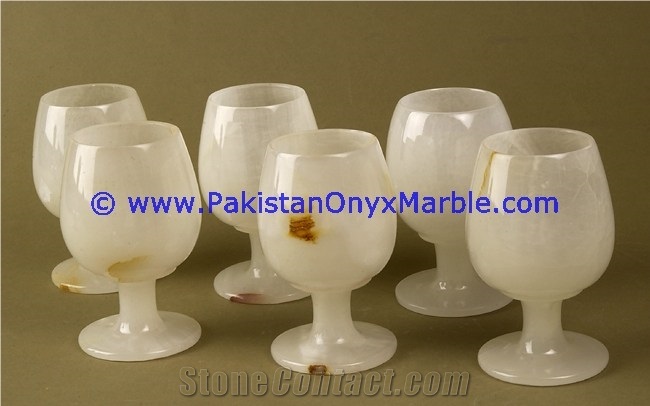 White Onyx Wine Glasses