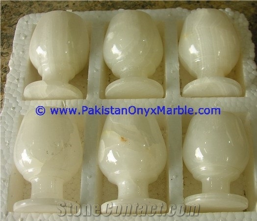 White Onyx Wine Glasses