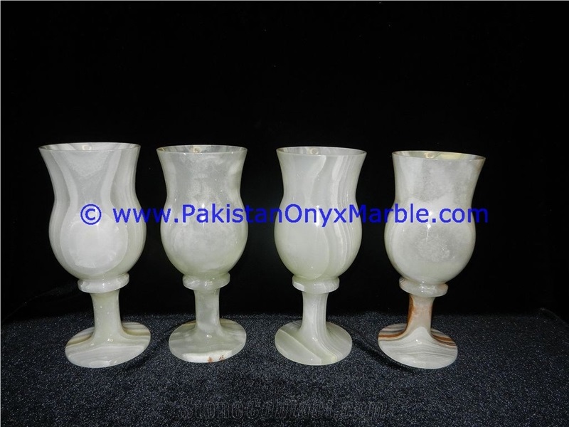 White Onyx Wine Glasses