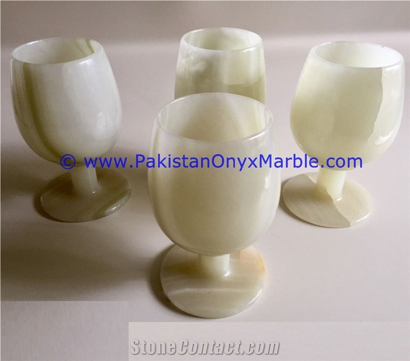 White Onyx Wine Glasses