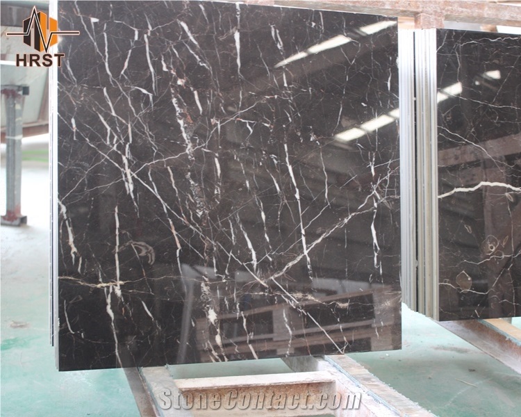Black Nero St Laurent Marble Slabs and Tiles