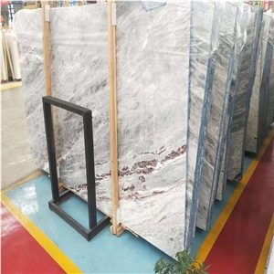China Blue Ice Marble Stone Slab and Tile